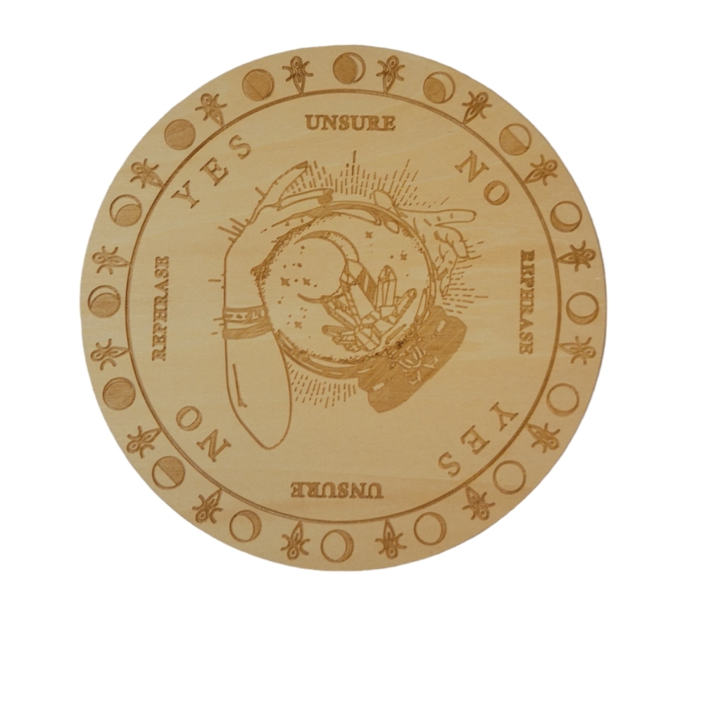 Wooden pendulum board crystal ball